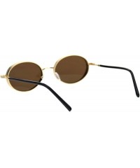 Round Mens Oval Round Retro Ironic Dad Shade Luxury Sunglasses - Gold Brown - CV18T6QL56L $12.47