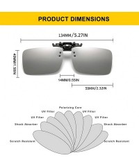 Wrap Polarized Clip on Sunglasses Anti-Glare UV 400 Protection Fishing Driving Sunglasses for Prescription Glasses - CP18IG9W...