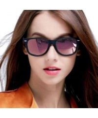 Oversized Polarized Sunglasses for Men Women Fashion Classic Mirror Lens UV Blocking Sun Glasses - Matte Black+bright Pink - ...