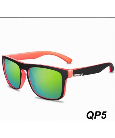 Semi-rimless Square Sunglasses Men Polarized Sun Glasses Retro Vintage Goggles Women Driving Eyewear - Qp5 - C9194OX3WES $44.35