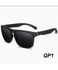 Semi-rimless Square Sunglasses Men Polarized Sun Glasses Retro Vintage Goggles Women Driving Eyewear - Qp5 - C9194OX3WES $29.16