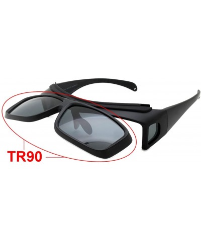 Wrap Flip Up Fit Over Sunglasses with Polarized Lens Anti-Glare for Fishing Driving Outdoor Sports 541064/P - C912NB7OD4Y $18.81
