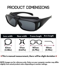 Wrap Flip Up Fit Over Sunglasses with Polarized Lens Anti-Glare for Fishing Driving Outdoor Sports 541064/P - C912NB7OD4Y $18.81