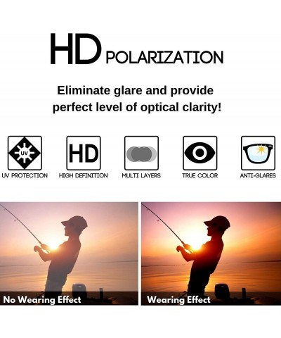 Wrap Flip Up Fit Over Sunglasses with Polarized Lens Anti-Glare for Fishing Driving Outdoor Sports 541064/P - C912NB7OD4Y $18.81