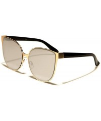 Cat Eye FashionStylish Womens Cat Eye Sunglasses - Gold / Chrome - C818ECELT28 $12.22