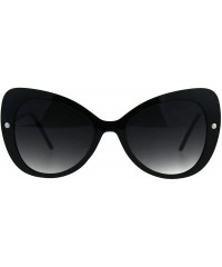 Butterfly Womens Butterfly Cateye Sunglasses Oversized Designer Style UV 400 - Black (Smoke) - CO180K6K6G8 $10.83