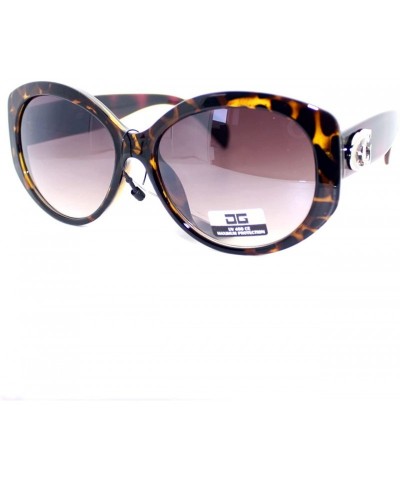 Oval Designer Fashion Womens Sunglasses Oversized Oval Round Frame - Tortoise Fuchsia - C411VH2GFLZ $8.26