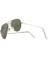 Aviator Unisex Aviator Polarized Sunglasses Classic UV Protection 3025 - Dark Blue - CU187K6K0AC $9.71