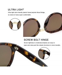 Square Oversize Polarized Sunglasses-UV400 Protection-Retro for Men/Women - Ana - C718ZROURMG $28.19