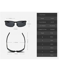 Semi-rimless Photochromic Polarized Sunglasses Men - Gray - CN18G9GYD2K $17.84