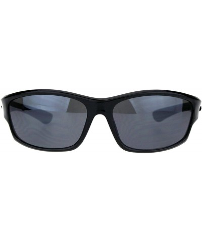 Wrap Mens Xloop Sunglasses Oval Wrap Around Sporty Design Shades UV 400 - Black - CC18OOTEULS $10.19