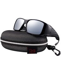 Wrap Unisex Polarized Fit Over Glasses Sunglasses with Mirrored Lens for Driving- Fishing- Hiking- Climbing - CI18T32ZD28 $30.77