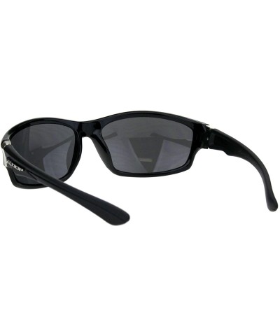 Wrap Mens Xloop Sunglasses Oval Wrap Around Sporty Design Shades UV 400 - Black - CC18OOTEULS $10.19