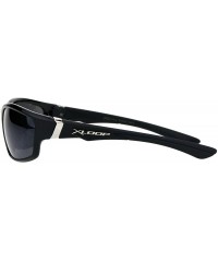 Wrap Mens Xloop Sunglasses Oval Wrap Around Sporty Design Shades UV 400 - Black - CC18OOTEULS $10.19