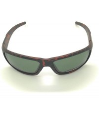 Sport Polarized Sunglasses Durable Glasses Baseball - Brown Frame/Green Lens - CJ18DSTQDQL $8.94