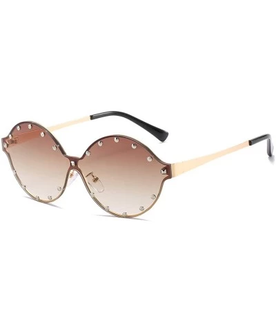 Sport Classic Oval Rivet Sunglasses for Women Studded Eyeglasses UV400 Protection WS074 - CT190HOZIQM $18.83