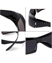 Wrap Unisex Polarized Fit Over Glasses Sunglasses with Mirrored Lens for Driving- Fishing- Hiking- Climbing - CI18T32ZD28 $30.77