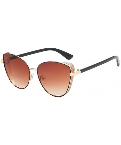 Square Women's Fashion Sunglasses Large Frame Vintage Shade Glasses - Multicolor - C818TQXSM6X $16.19