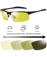 Rimless Polarized Photochromic Outdoor Sports Driving Sunglasses for Men Women AntiGlare Eyewear Ultra-Light Sun Glasses - C4...