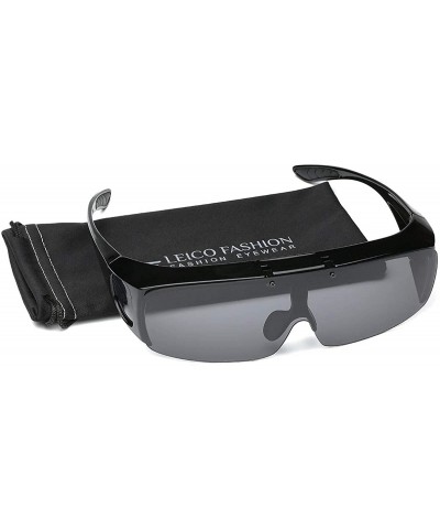 Wrap Polarized Flip up Sunglasses Fit Over Regular Glasses for Men Women - Black - Smoke - C718XMNQSC5 $12.42
