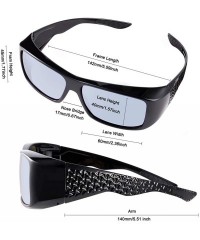 Wrap Unisex Polarized Fit Over Glasses Sunglasses with Mirrored Lens for Driving- Fishing- Hiking- Climbing - CI18T32ZD28 $32.46