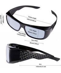 Wrap Unisex Polarized Fit Over Glasses Sunglasses with Mirrored Lens for Driving- Fishing- Hiking- Climbing - CI18T32ZD28 $30.77