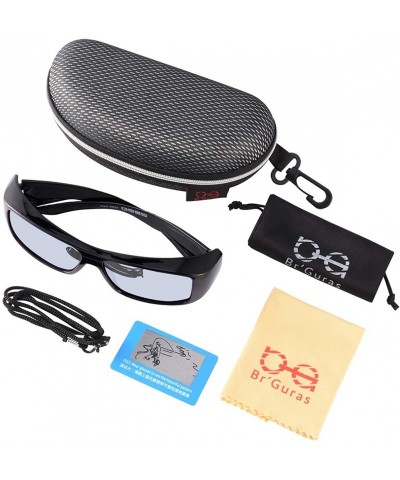 Wrap Unisex Polarized Fit Over Glasses Sunglasses with Mirrored Lens for Driving- Fishing- Hiking- Climbing - CI18T32ZD28 $30.77