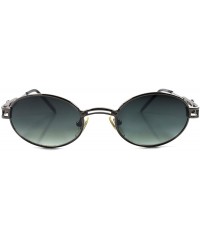 Oval Vintage 50s 60s Urban Hip Hop Swag Fashion Metal Oval Sunglasses - CK180246HHE $21.03