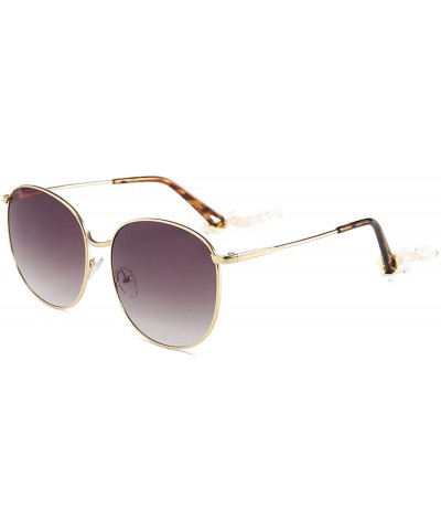Aviator Fashion Ladies Retro Toad Eye Classic Women Sunglasses Tinted Color Lens Big Metal Frame Popular Sun Glasses - CJ198Z...