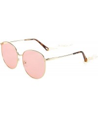 Aviator Fashion Ladies Retro Toad Eye Classic Women Sunglasses Tinted Color Lens Big Metal Frame Popular Sun Glasses - CJ198Z...
