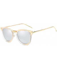 Rimless Women Coating UV400 Polarized Sunglasses Shades Female Glasse Eyewear - Silver - CN17AZWC2WK $25.32