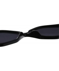 Oval 2019 Luxury Fashion Small Oval Women Sunglasses Black Shades Brand Design Sun Glasses For Irregular Goggle UV400 - C618M...
