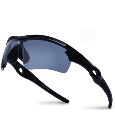 Sport Polarized Sport Sunglass 100% UV Protect for Run Bike Fish TR90 Unbreakable Frame for Adult - Gray - C418T8RKOAO $19.46