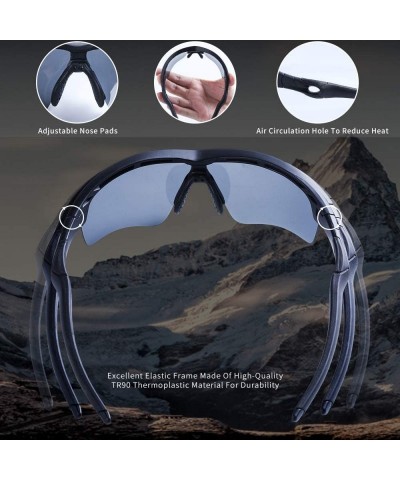 Sport Polarized Sport Sunglass 100% UV Protect for Run Bike Fish TR90 Unbreakable Frame for Adult - Gray - C418T8RKOAO $19.46