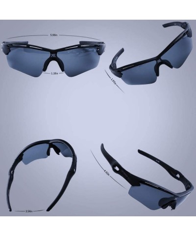Sport Polarized Sport Sunglass 100% UV Protect for Run Bike Fish TR90 Unbreakable Frame for Adult - Gray - C418T8RKOAO $19.46