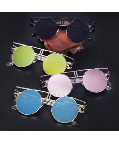 Round Round Sunglasses Men Women Fashion Glasses Retro Frame Vintage Sunglasses - C16 - CB18WZU3RIS $29.66