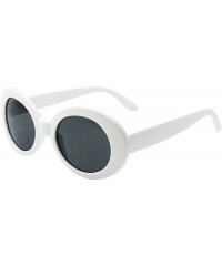 Goggle MOD Style Oval Glasses White - C4129TA4G89 $16.94