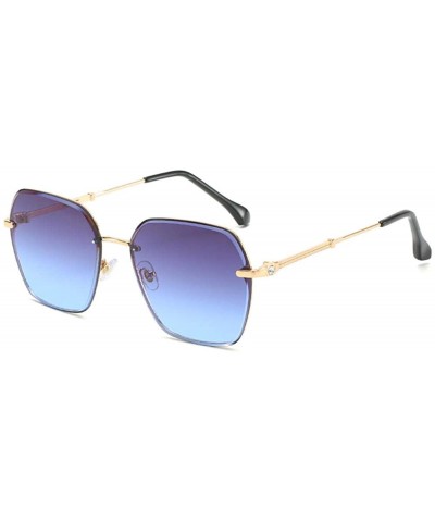 Rimless Frameless Trimming Sunglasses Fashion Box Sunglasses Female Sunglasses Tide - CD18X5ZLN2Y $81.17
