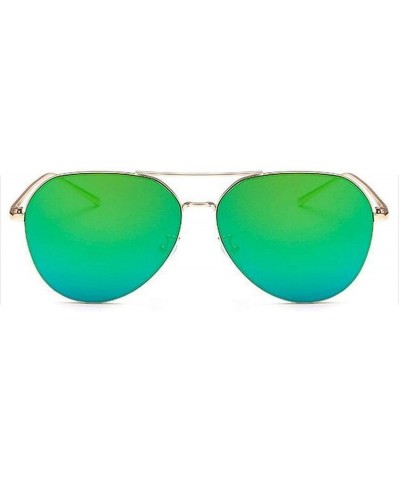 Oversized 2019 Rose Gold Sunglasses Women Men Shades Brand Designer Mirror Sun Glasses Female Metal Frame Sunglass - CL197Y75...
