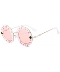 Goggle Little Bees English Letter Women Sunglasses Designer Retro Round Sun Glasses Female UV400 Ladies Eyewear - CY18Y272ZGT...