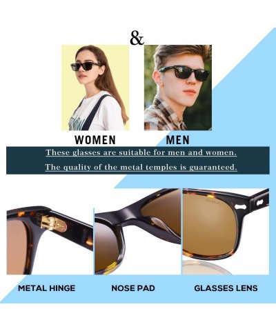 Square Polarized Sunglasses Protection Driving Flexible - Rectangular Tortoise Frame & Brown Lens - CF18L0GRXZD $24.17