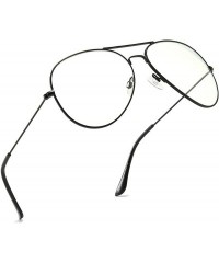 Aviator Blue Light Blocking Glasses Classic Aviator Metal Frame Eyeglasses Anti Blue Ray for Computer Game Glasses - CM196DGM...