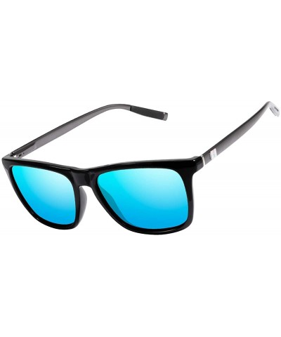 Sport Polarized Sunglasses Driving Blocking Eyeglasses - Blue - CM18YT034HG $25.80