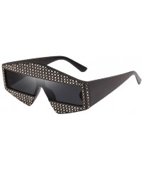 Oversized Fashion Star Sunglasses Men Women - UV400 Protection Eyewear with Case - Black - CK18DLRSO25 $37.67