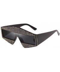 Oversized Fashion Star Sunglasses Men Women - UV400 Protection Eyewear with Case - Black - CK18DLRSO25 $21.81