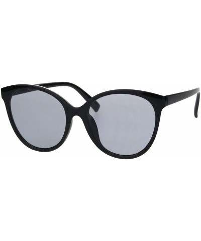 Oversized Womens Fashion Sunglasses Classic Chic Round Butterfly Frame UV 400 - Black (Grey) - CF18OROM08T $22.28