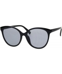 Oversized Womens Fashion Sunglasses Classic Chic Round Butterfly Frame UV 400 - Black (Grey) - CF18OROM08T $13.78