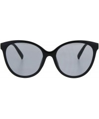 Oversized Womens Fashion Sunglasses Classic Chic Round Butterfly Frame UV 400 - Black (Grey) - CF18OROM08T $13.78