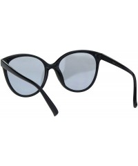 Oversized Womens Fashion Sunglasses Classic Chic Round Butterfly Frame UV 400 - Black (Grey) - CF18OROM08T $13.78