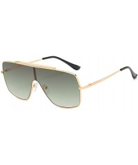 Oversized One Piece Oversized Sunglasses for Men and Women Driving Eyewear Shades UV400 - Gold Blue - CP1907S3Z3Q $14.25